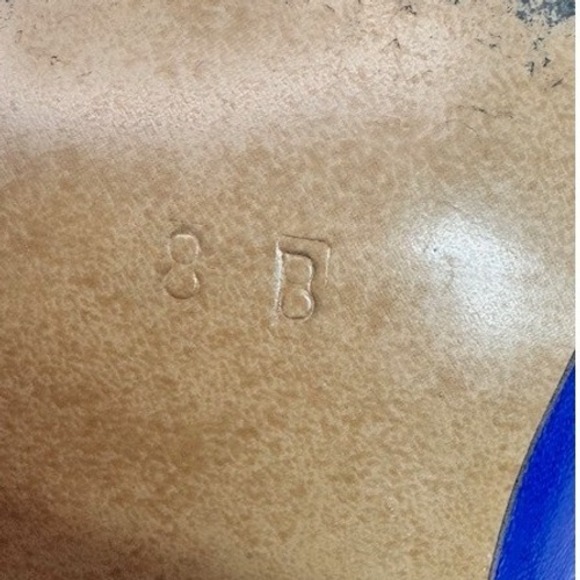 Cervelle Vintage White Blue Colorblock Pointed Toe Heels Size 8B 80's Retro Glam - Picture 9 of 12